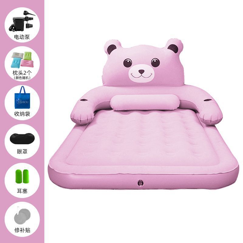 [여아핑크곰 매트리스+침대헤드] 200*120*20