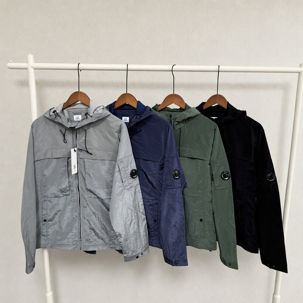 Cross-border CP nylon metal ins lens men's and women's windbreaker jacket long coat outdoor windbreaker European size 1