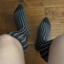 新款男士正装宽条纹商务丝袜中长筒日系配西装皮鞋简约绅士袜子