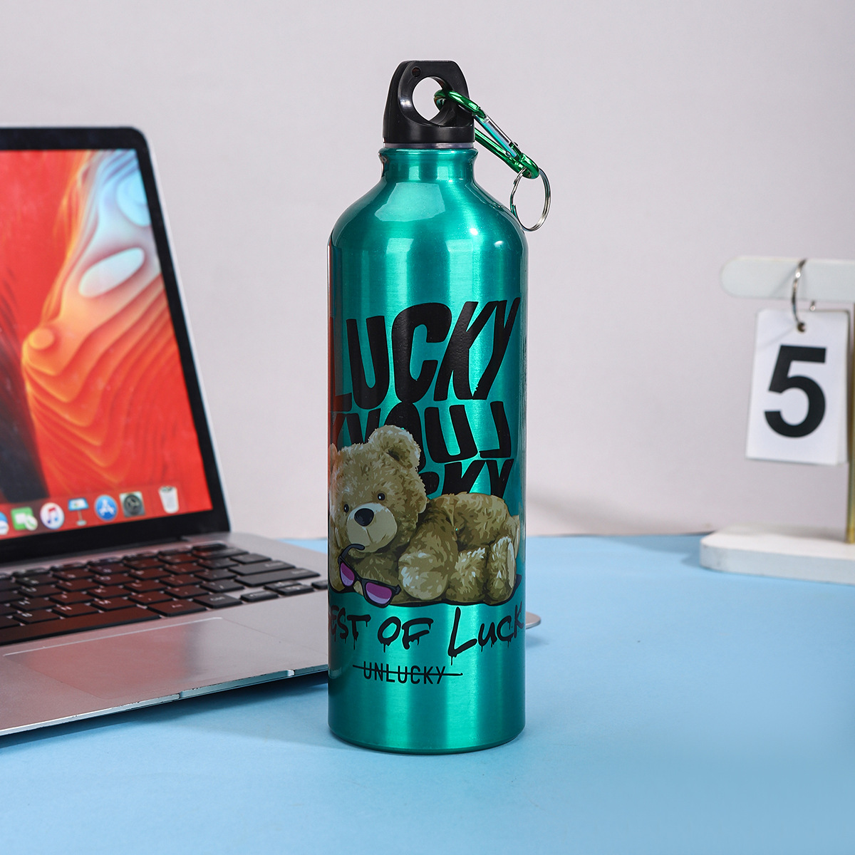 Nuevo simple taza de aluminio portátil de gran capacidad para niños y niñas ciclismo alpinismo botella de regalo taza LOGO al por mayor