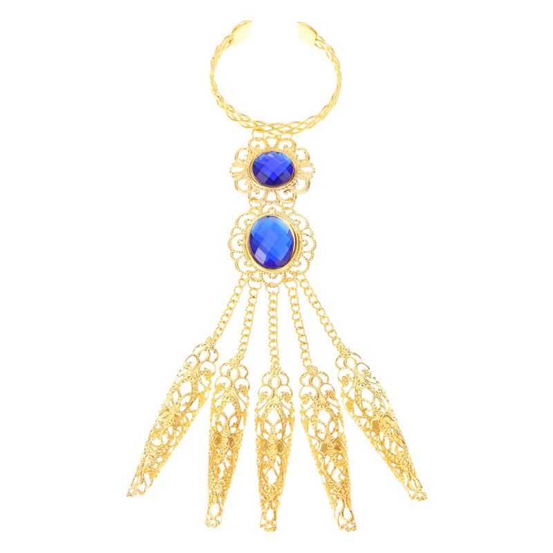 Cross-border jewelry personalized ethnic style ancient style belly dance props Golden Indian Tianzhu girl performance nail female