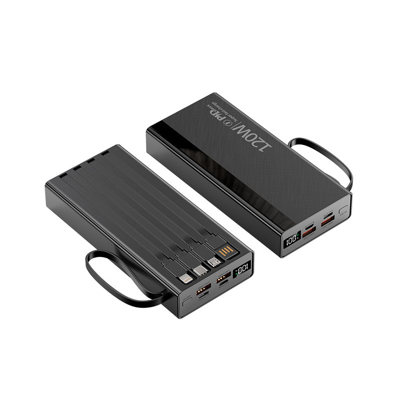 新型120W内蔵4線充電器20000mAh 10000超急速充電携帯電話汎用モバイルバッテリー|undefined