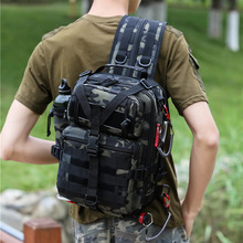 战术胸包男士多功能路亚背包户外运动大容量登山包单双肩两用挎包
