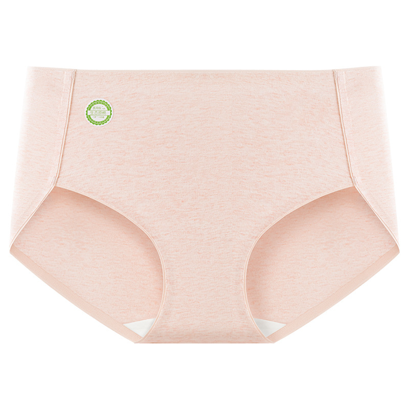 Una categoría de algodón puro 2025 nuevo estilo entrepierna antibacteriana entrepierna larga transpirable color médico algodón de talla grande cintura media sin costuras ropa interior para mujer