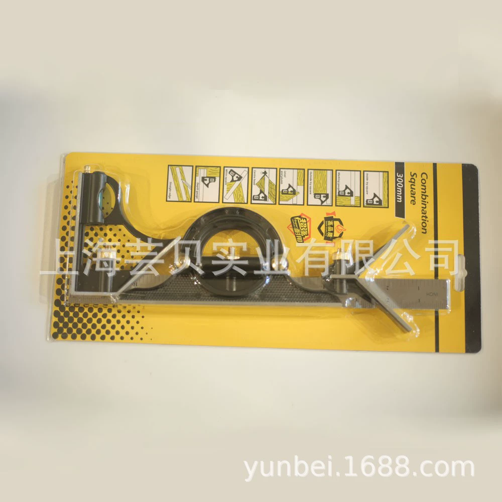 Horizontal activity Rugs Stainless Steel Mobile Combination angle Ruki Civil Measurement Tool 300mm adjustable straight ruler