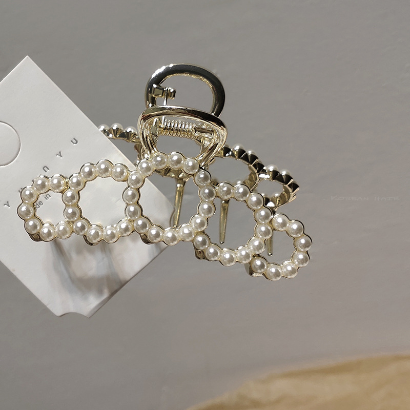 Metal Pearl Rhinestone Catch Clip display picture 7