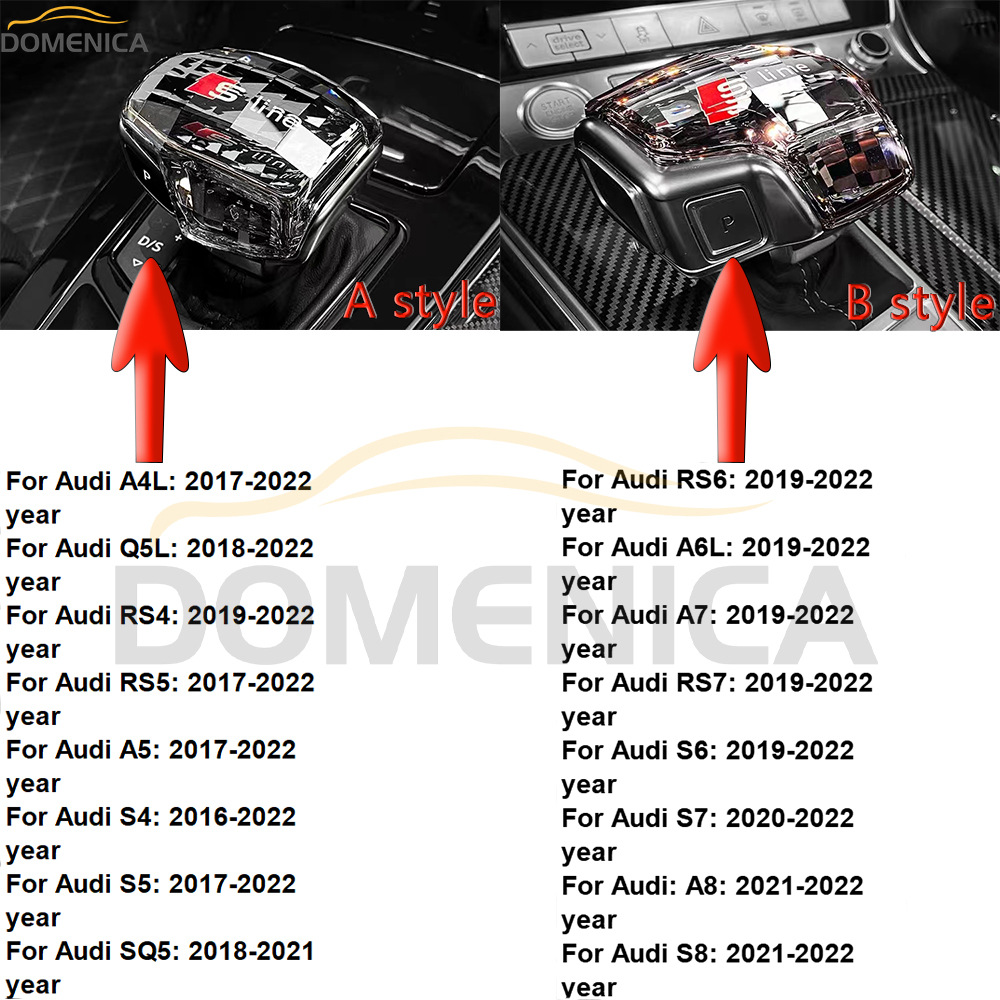 Funda Decorativa para Palanca de Cambios de Coche, Cristal, para Audi A4 A6 A7 A8 Q5 Q7 Q8 image 7