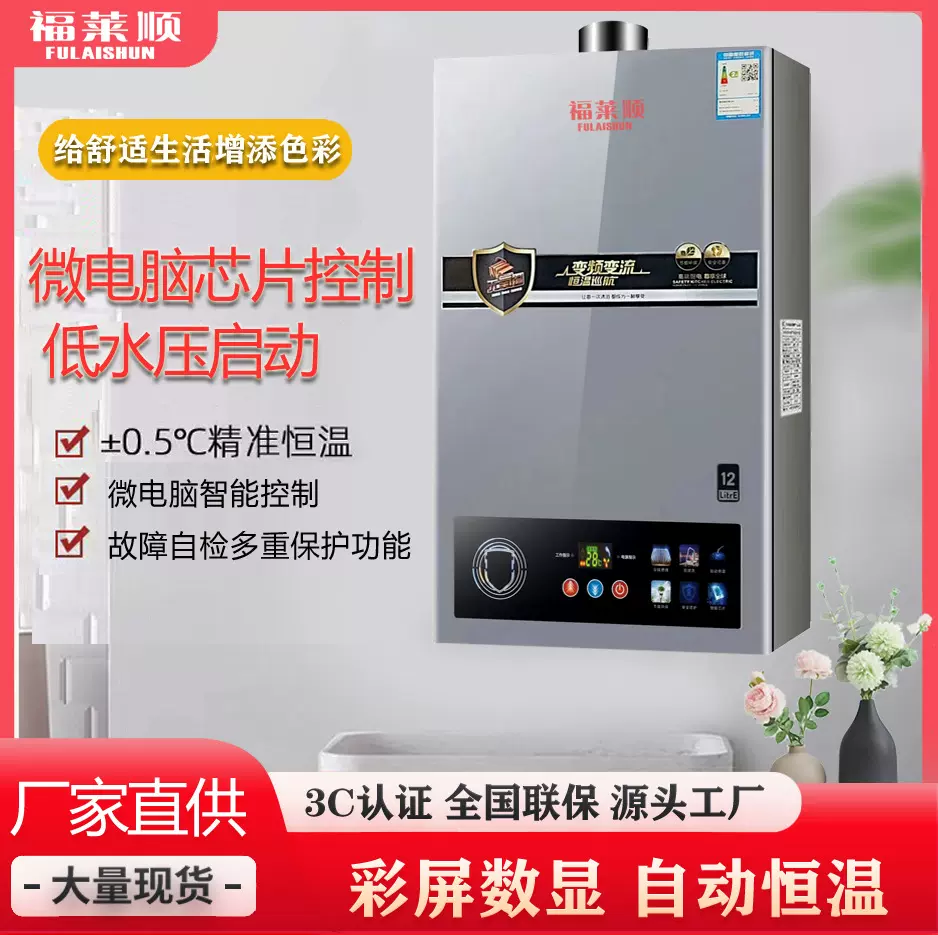 平衡式天然气热水器 家用数码恒温强排式煤气热水器现货批发