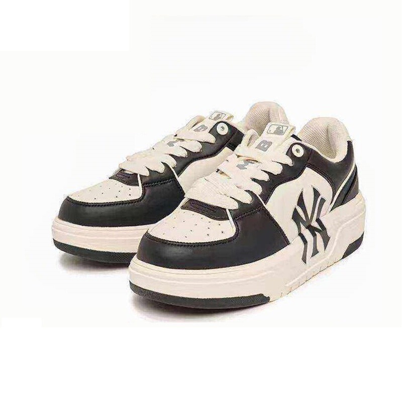Putian Cross-Border Mlb Men's and Women's Retro Sports Casual Shoes Ny Couple Fashion Black and White Thick-Soled Sneakers Putian Cross-Border Mlb Men's and Women's Retro Sports Casual Shoes Ny Couple Fashion Black and White Thick-Soled Sneakers