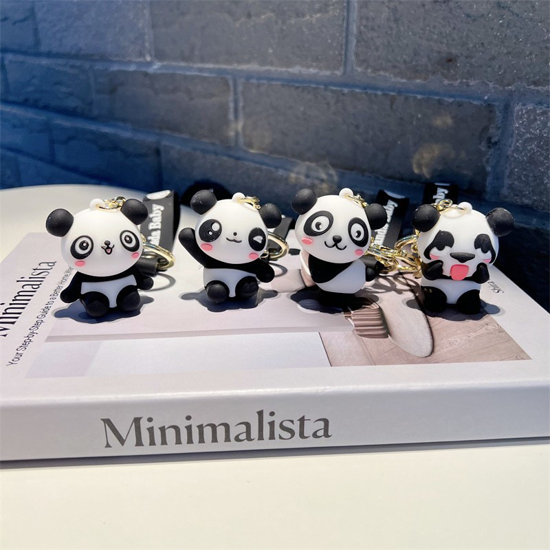 Portachiavi con ciondolo in peluche a forma di panda dei cartoni animati, per donne, 2024, nuovo, creativo e pratico, per zaino._voghion.com