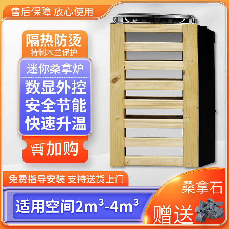 桑拿炉家家用汗蒸炉壁挂炉小型不锈钢干蒸炉设备桑拿房加热取暖器