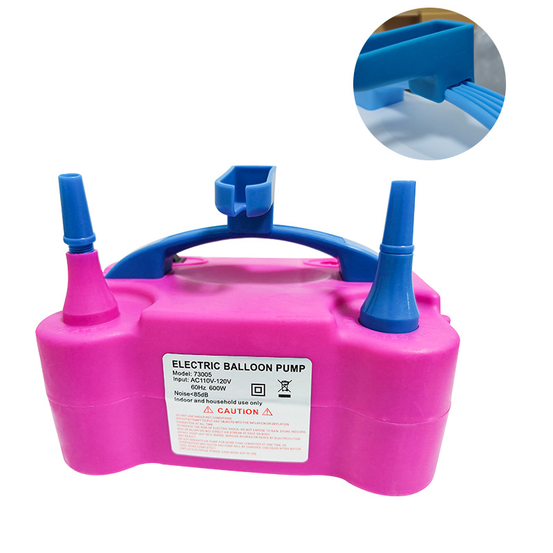 Bomba de globo eléctrica estándar americana mini versión doble agujero inflador globo inflador bomba inflador herramienta inflable