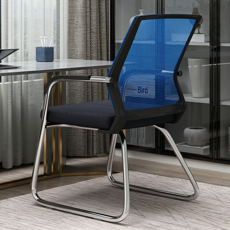 Bold and reinforced black frame blue mesh 920 / Steel feet-fixed armrests