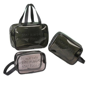 Factory custom PVC waterproof portable wash set storage bag Beach Bag tote bag cosmetic zipper bag