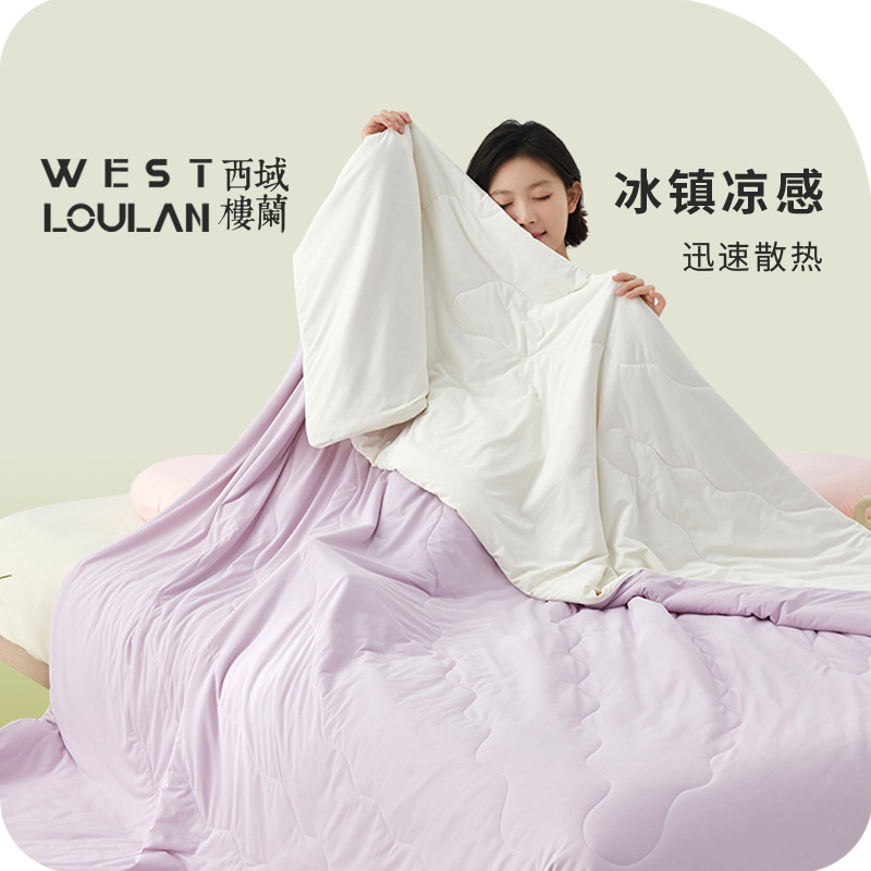 Class a Cooling Ice-Silk Breathable Air-Conditioning Quilt, Maternal and Infant Grade Summer Quilt, Washable Double Summer Quilt Gift