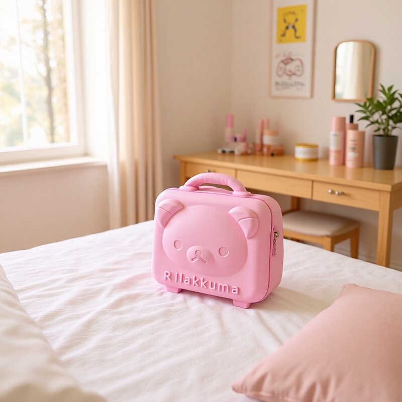 Bear Suitcase Souvenir Bear Cosmetic Case Boarding 14inch Mini Suitcase Cartoon Portable Password Box