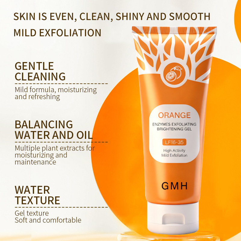 Gel Exfoliante Facial de Naranja 100g Limpiador Facial para Rostro