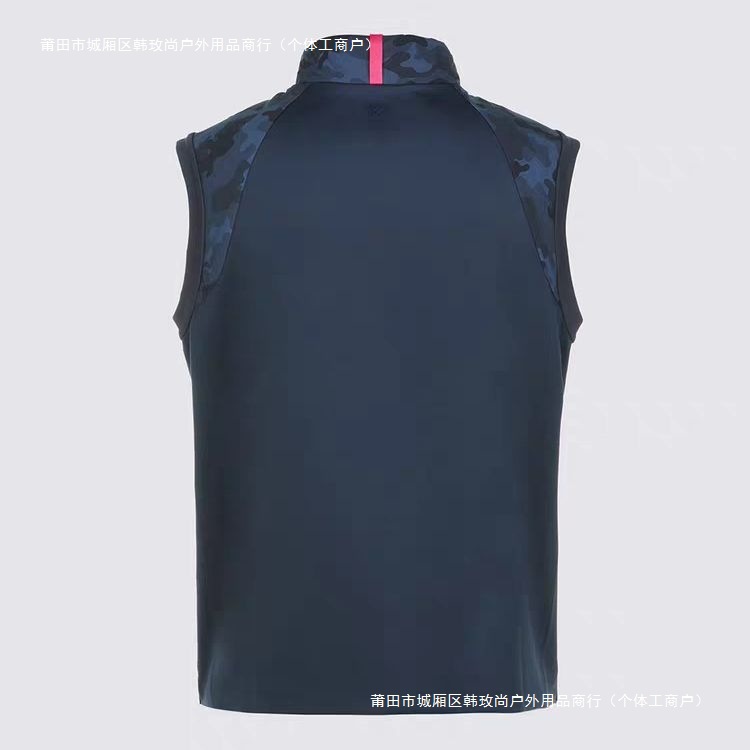 Export Original Single Golf Men's Clothing 25 Autum Camouflage Printed Sleeveless Vest Slimming Look Anti-Wrinkle Design Jacket