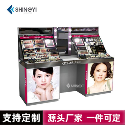 烤漆欧式化妆品展示柜养生馆货柜展柜美容院护肤品产品展示柜货架|ms