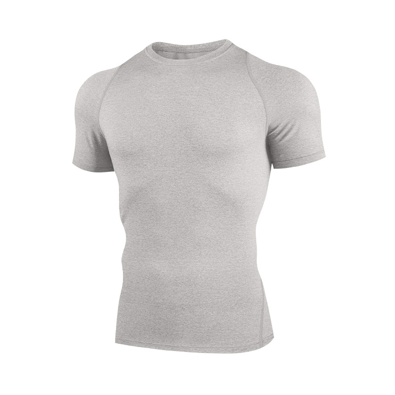 Personalizada camiseta de compresión de manga corta para hombres ropa de ejercicio elástica alta gama ropa deportiva de yoga odm procesamiento