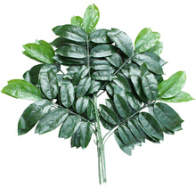 仿真水果树叶植物假树叶核桃叶吉利叶叶单枝拍摄家居装饰厂家批发