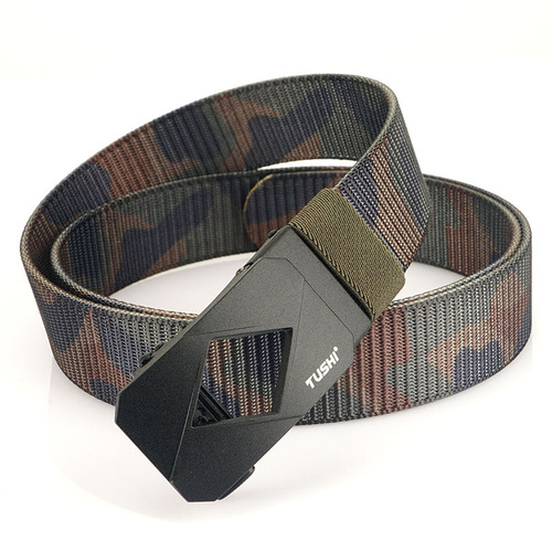 New Nylon Belt with Toothless Automatic Clasp Men's Casual Versatile Pants Belt Unisex Men and Women Youth Fashion Matching