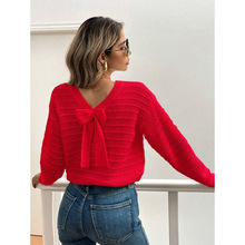 Q 70152 Back bow pullover sweater �󱳺�������ͷ���羳��