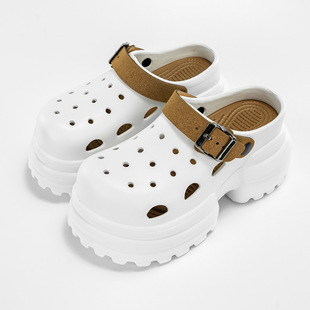 New 10cm Fashion All-match Baotou EVA Hole Shoes Women's Outer Wear Thick Bottom Non-slip Sandals