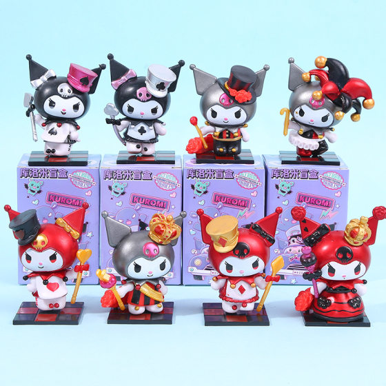 Blind Box Sanrio Poker Kingdom Handmade Kulomi Merodi Handmade Toy Gashapon Doll Machine Doll Ornaments