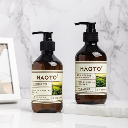 Disposable shampoo and shower gel for five-star hotels, hotel spa toiletries, white tea conditioner