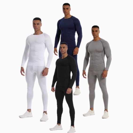 Quick-Drying Tights Men's Running Sports Underwear Long-Sleeved Mountaineering Fitness Basketball High-Elastic Training Sports T-Shirt Top X Quick-Drying Tights Men's Running Sports Underwear Long-Sleeved Mountaineering Fitness Basketball High-Elastic Training Sports T-Shirt Top X