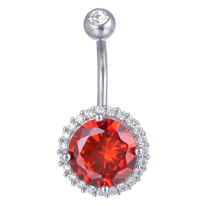 Трансграничные продукты Новый европейский и американский горячий циркон двойной бриллиант пирсинг пупка ювелирные изделия креативная пупочная пупочка