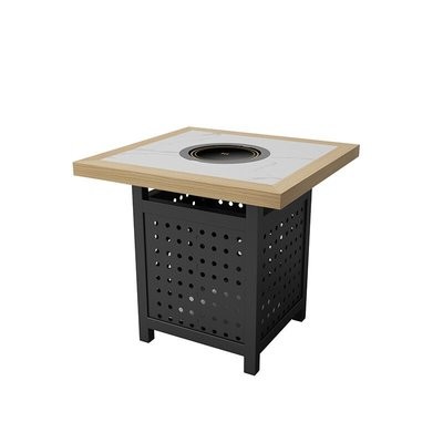 ★ ☆ Hotpot colocado en madera sólida borde 80 * 80 * 75 ★ ☆