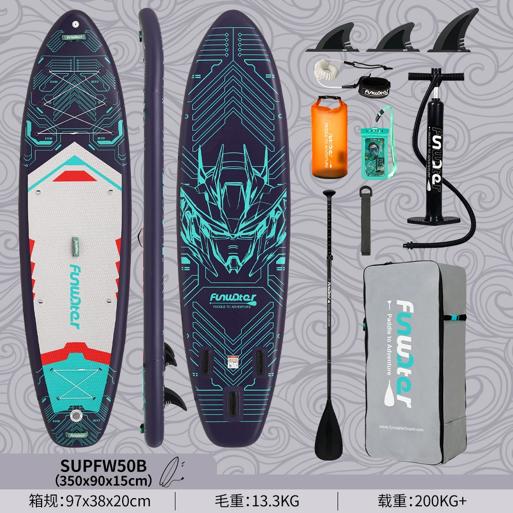 Надувная SUP Funwater для серфинга-стэнд-ап, варианты 335–385 см с веслом/сиденьем/основанием под камеру