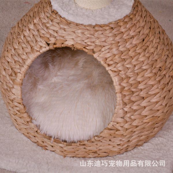 Pequeño marco de escalada para gatos tejido de ratán, columna de escalada para gatos, nido para mascotas tejido, marco de escalada para gatos, nido para gatos, árbol para gatos, venta directa de fábrica, escalada para gatos