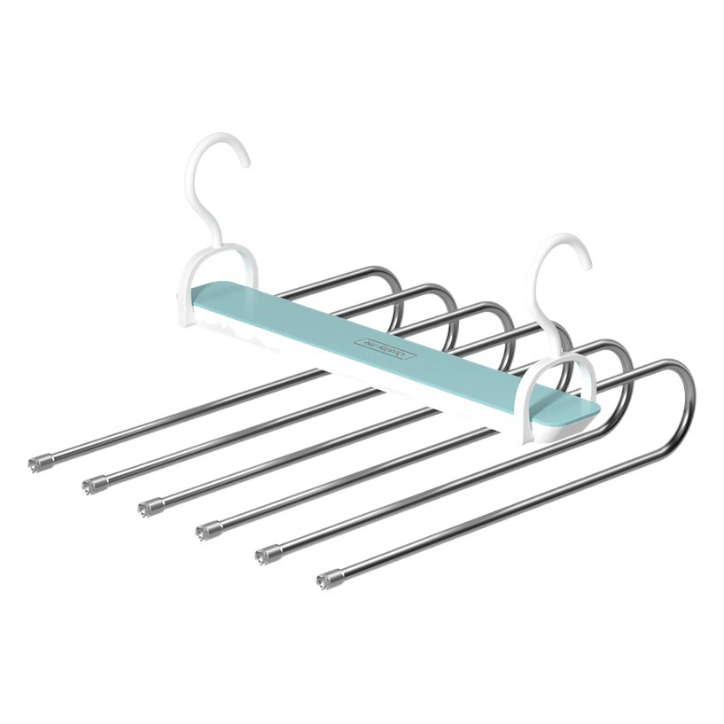 Многоярусная складная вешалка для брюк из нержавеющей стали оптом, для дома и гардероба, экономия места, минималистичный стиль