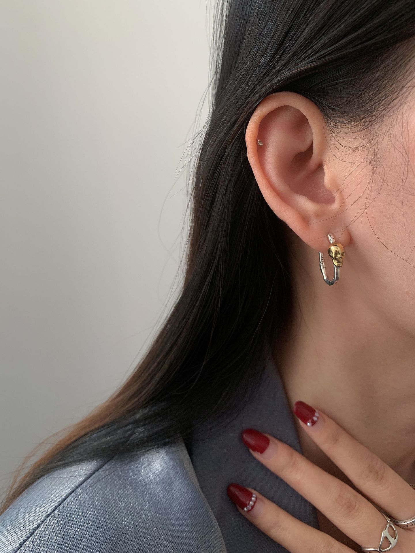 Skull Pattern 1 Pair Halloween Simple Style Classic Style Skull Copper Earrings