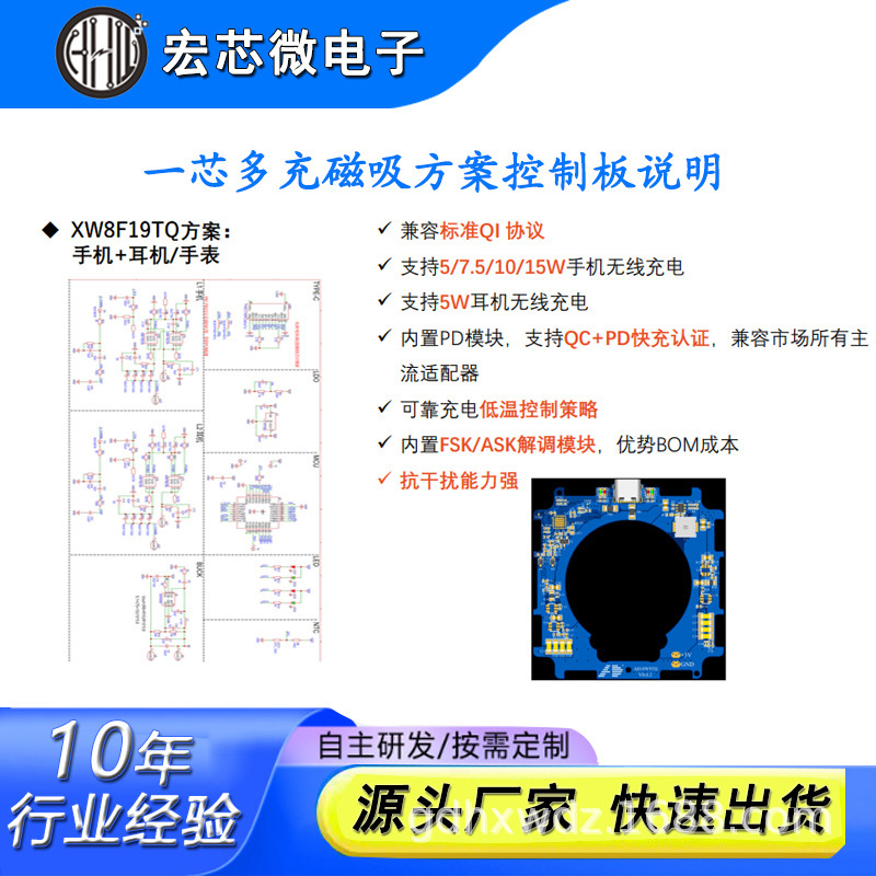 スマートデスクトップワイヤレス充電メインコントロールボード急速充電回路基板PCBA送信コイルモジュールワイヤレス充電ソリューション|undefined