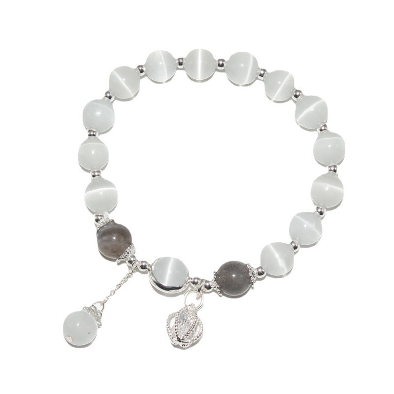 Nouveau Bracelet en pierre œil de chat, Bracelet du même Style pour Temple féminin, cadeau de Collection de bracelets de Style chinois populaire_voghion.com