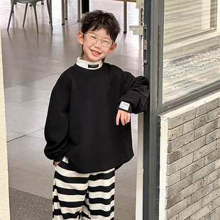 Children's Clothing Boys' Base Layer Shirt 2025 Autumn New Children's Fashion Turtleneck Sweater for Young Children Korean Style Versatile Autumn Wear