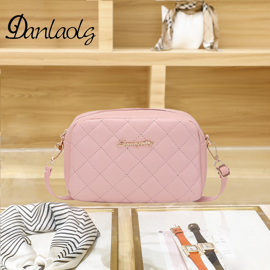 Bolso DE LA CÁMARA bordado 2023 nuevo bolso de hombro rombo bolsa de mensajero bolsa de moda de las mujeres estilo Chanel Red roja pequeña bolsa cuadrada