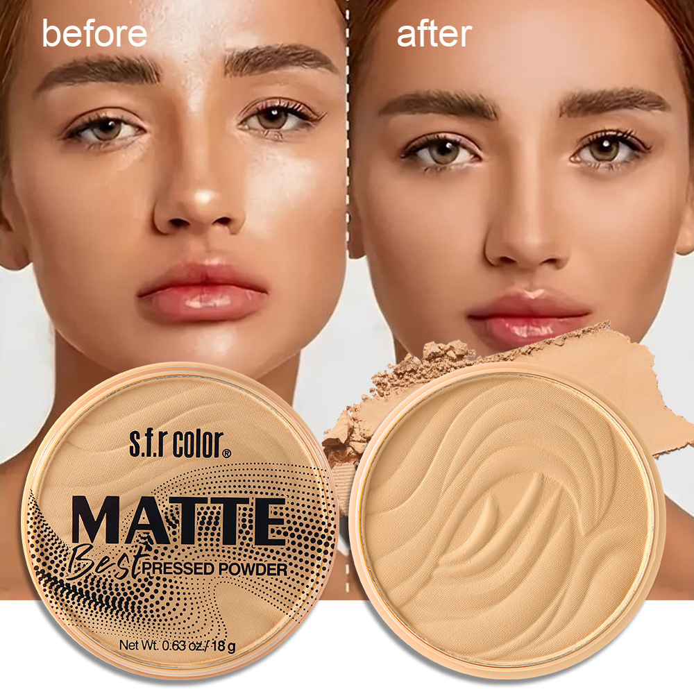 s.f.r. color fuente de fábrica impermeable, anti-transpiración, control de aceite, blanqueador de maquillaje permanente, polvo monocromático sin desmaquillaje