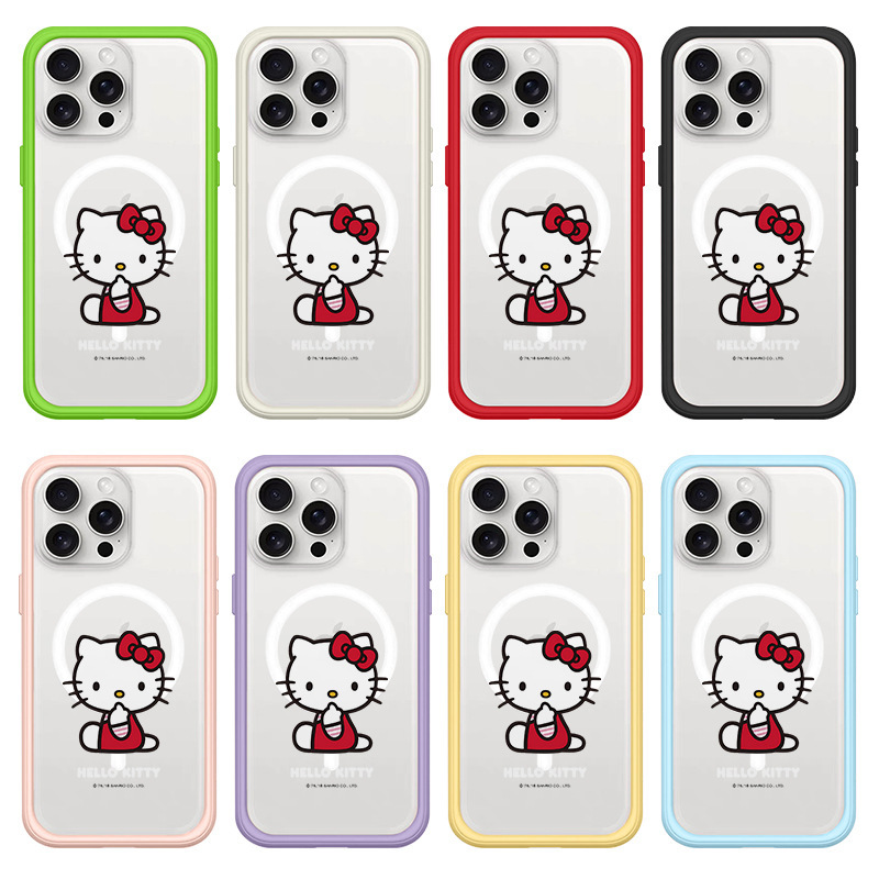 New Rhino Shield Magnetic Iphone16Pro Max Mobile Phone Case Back Panel All-Inclusive Two-In-One 15Pro Cartoon Kt