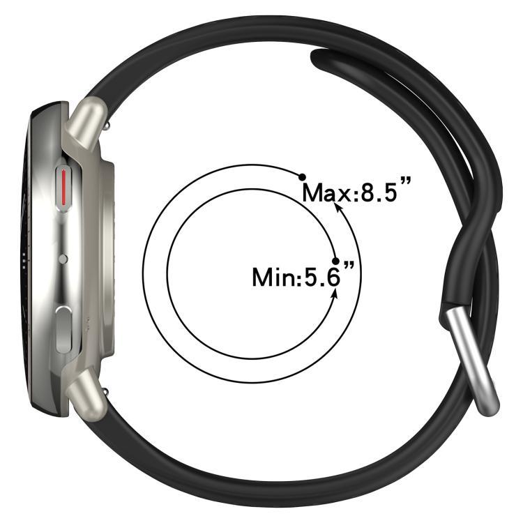 xDfind universal plata hebilla de silicona pulsera deportiva 20mm para una variedad de reloj inteligente de marca