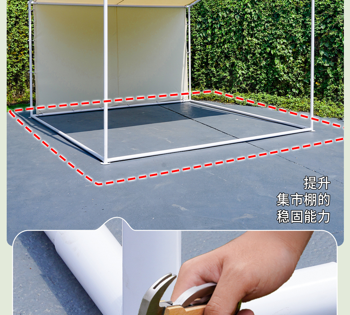 Tent Outdoor Sloping Top Stall Market Awning Rainproof Awning Commercial Advertising Event Tent Wholesale