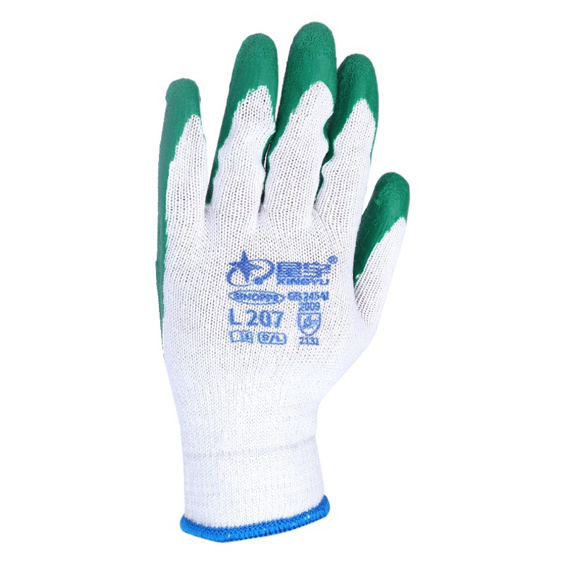 Xingyu guantes de látex al por mayor semi-inmersión guantes de protección laboral látex semi-colgante de 13 Pines de punto de nylon resistente al desgaste transfronterizo importado