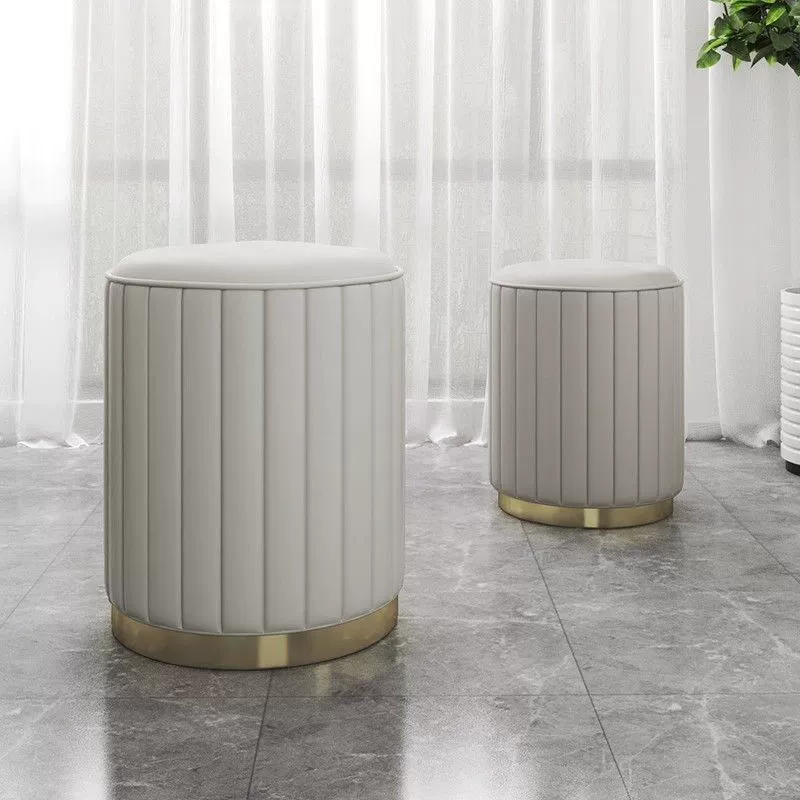 Табурет для макияжа, легкий роскошный круглый табурет, стул, скамейка для хранения интернет-знаменитостей в спальне, табурет для дивана, табурет для туалетного столика, стул для макияжа, маленький.