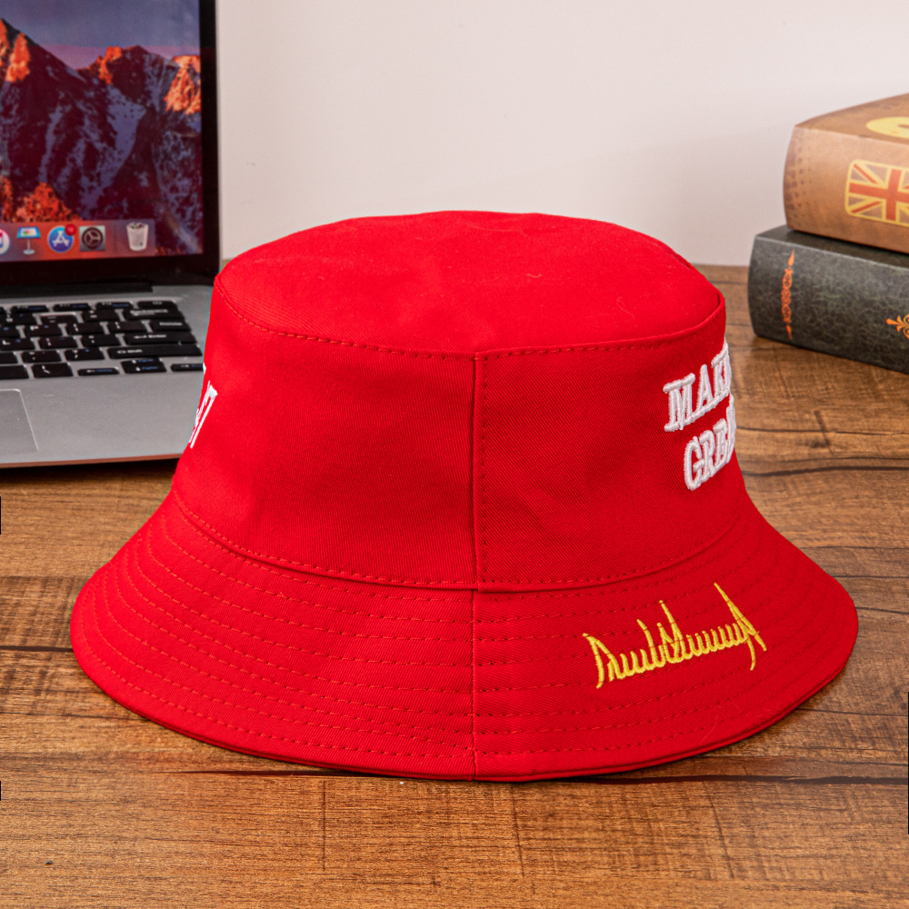 Make America Great AGAIN basin election red fisherman hat 3D thorn_voghion.com