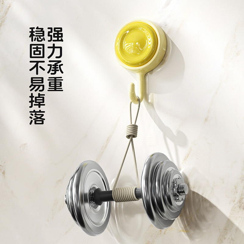 吸盘4个装无痕挂钩免打孔厨房浴室挂钩多功能挂衣架粘胶毛巾挂钩|undefined