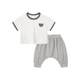 Baby's Summer Big PP Pants Two-piece suit Boy's Baby Children's Home Wear Thin Top Pants suit Western-style